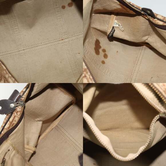 DIOR Trotter Canvas Boston Bag Brown Gold - Picture 11 of 12
